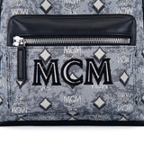 MCM Vintage Monogram Jacquard Backpack Bag Grey  Small