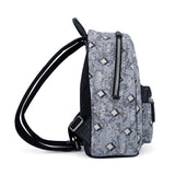 MCM Vintage Monogram Jacquard Backpack Bag Grey  Small