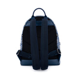 MCM Vintage Monogram Jacquard Backpack Bag Blue  Small