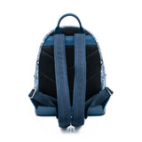 MCM Vintage Monogram Jacquard Backpack Bag Blue  Small