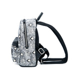 MCM Vintage Monogram Jacquard Backpack Bag Grey  Mini