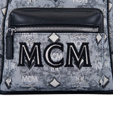 MCM Vintage Monogram Jacquard Backpack Bag Grey  Mini