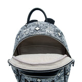 MCM Vintage Monogram Jacquard Backpack Bag Grey  Mini