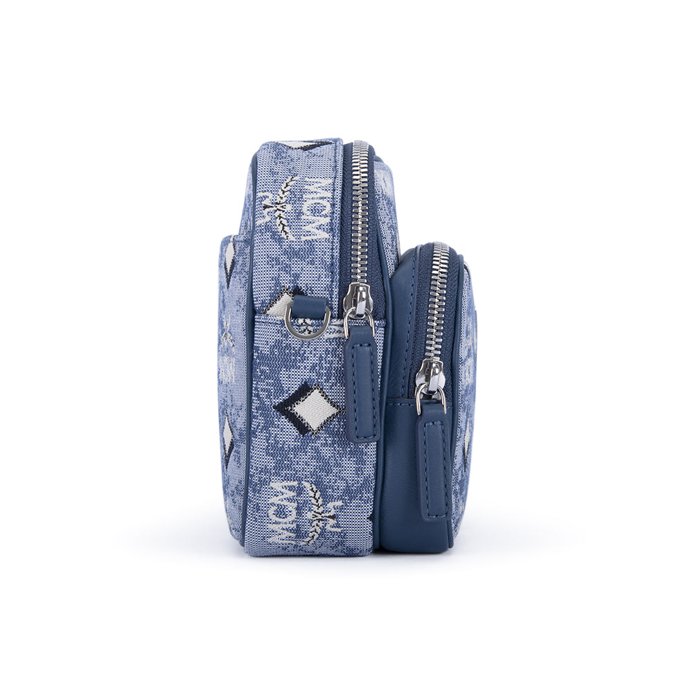 MCM Aren in Vintage Jacquard Crossbody Bag Blue Small | Bag | Crossbody Bag | GCC | Spring Festival | Women Cross-body Bags MCM Aren in Vintage Jacquard Crossbody Bag Blue Small | Bag | Crossbody Bag | GCC | Spring Festival | Women Cross-body Bags