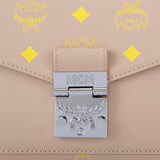 MCM Millie Color Splash Logo Crossbody Bag Croissant  Small