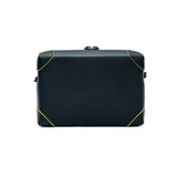 MCM Cubic Logo Leather Crossbody Bag Black  Small