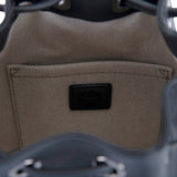 MCM Chain Leather Drawstring Bag Black  Mini