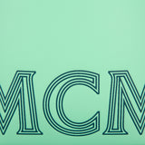 MCM Chain Leather Drawstring Bag Summer Green  Mini