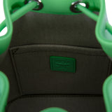 MCM Chain Leather Drawstring Bag Summer Green  Mini