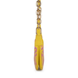 MCM Cubic Logo Leather Hobo Bag Vibrant Yellow  Mini