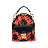 MCM Cubic Logo Jacquard Backpack Bag Multi  X-Mini