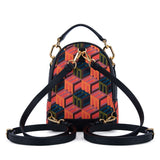 MCM Cubic Logo Jacquard Backpack Bag Multi  X-Mini