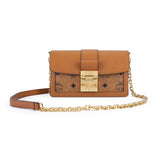 MCM Gretl Visetos Leather Crossbody Bag Cognac  Mini