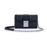 MCM Gretl Visetos Crossbody Bag Black  Mini