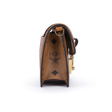 MCM Gretl Visetos Crossbody Bag Cognac  Mini