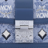 MCM Gretl Vintage Monogram Jacquard Crossbody Bag Blue  Mini