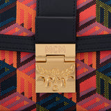 MCM Cubic Logo Jacquard Shoulder Bag Multi  Medium