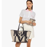 MCM Aren Shopper In Logo Glitch Canvas