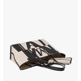 MCM Aren Shopper In Logo Glitch Canvas
