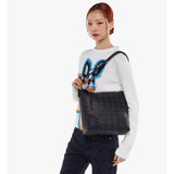 MCM Black Klara Visetos Hobo Bag