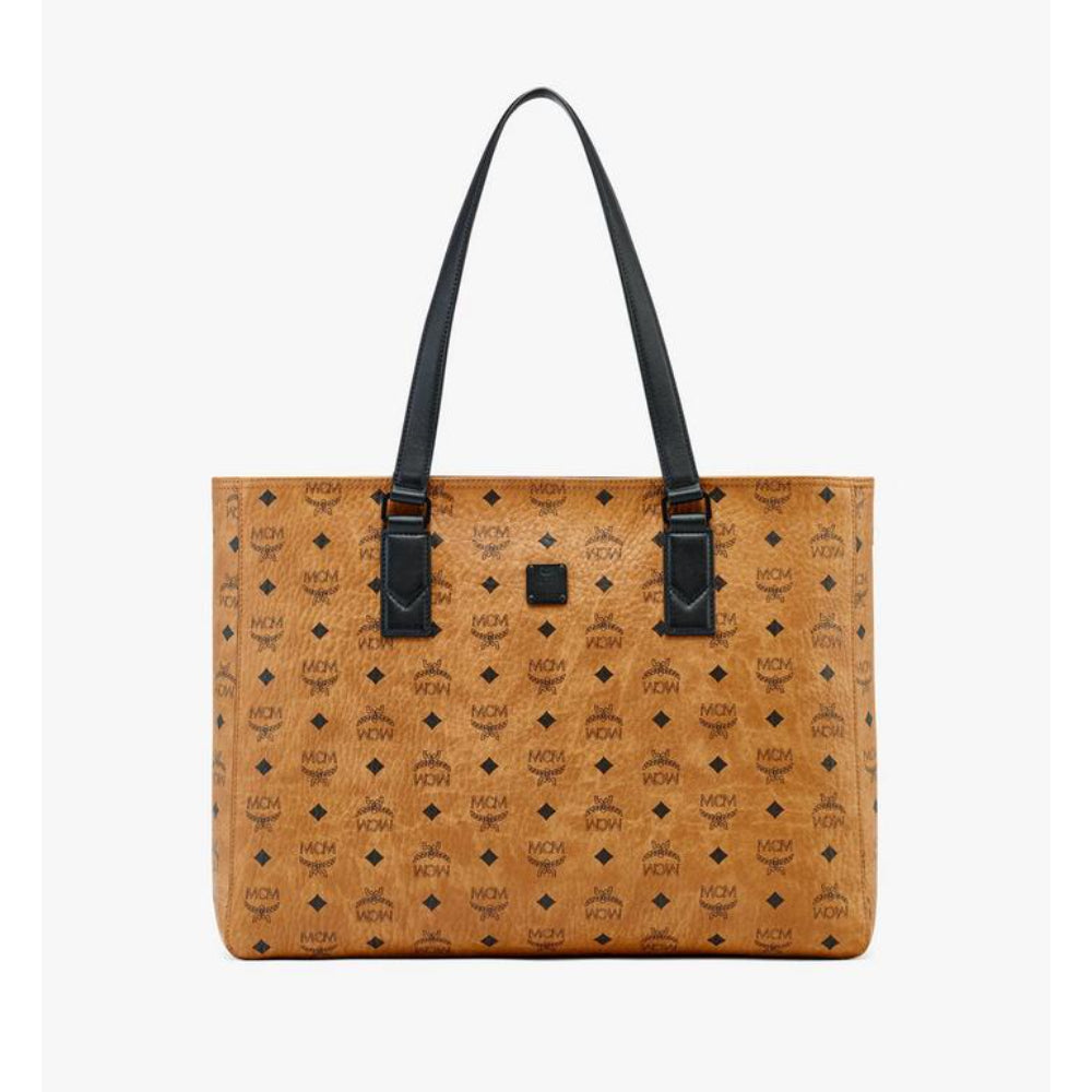 MCM Klassik Large Tote Bag in Visetos – Blue Salon