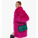 MCM Travia Green Shoulder Bag in Cloud Quilted Leather