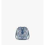 MCM Mini bucket bag in Italian jacquard-woven fabric and nappa leather AW22
