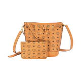 MCM Medium Dessau Visetos Drawstring Bag