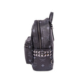 Stark Bebe Boo Backpack In Visetos Small - Black