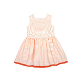 Mimisol Kids Girl's Cream Striped Cotton Dress