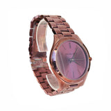 Michael Kors Women's Slim Runway Three-Hand Purple Stainless Steel Watch