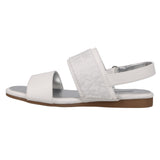Michael Kors Kids Girl's Sydney Kenzie White & Silver Sandal