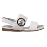 Michael Kors Kids Girl's Sydney Kenzie White & Silver Sandal