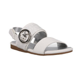 Michael Kors Kids Girl's Sydney Kenzie White & Silver Sandal