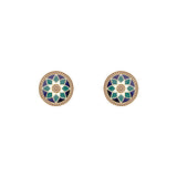 Michella 18 Ct Gold Diamond Earring With Enamel Basic