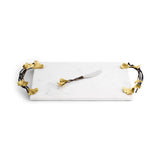 Golden Ginkgo Large Cheesse Board/Knife