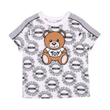 Moschino Kids Teddy Logo Grey T-Shirt and Shorts Set