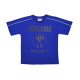 Moschino Kids Blue and White Logo T-Shirt and Shorts Set