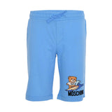 Moschino Kids Teen White & Blue Shorts