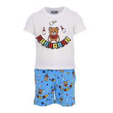 Moschino Kids Tedy Logo Print Cotton T-Shirt and Shorts Set
