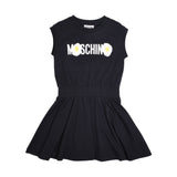 Moschino Kids Teen Black Egg Logo Dress