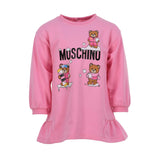 Moschino Kids Girl's Logo Print Pink Dress