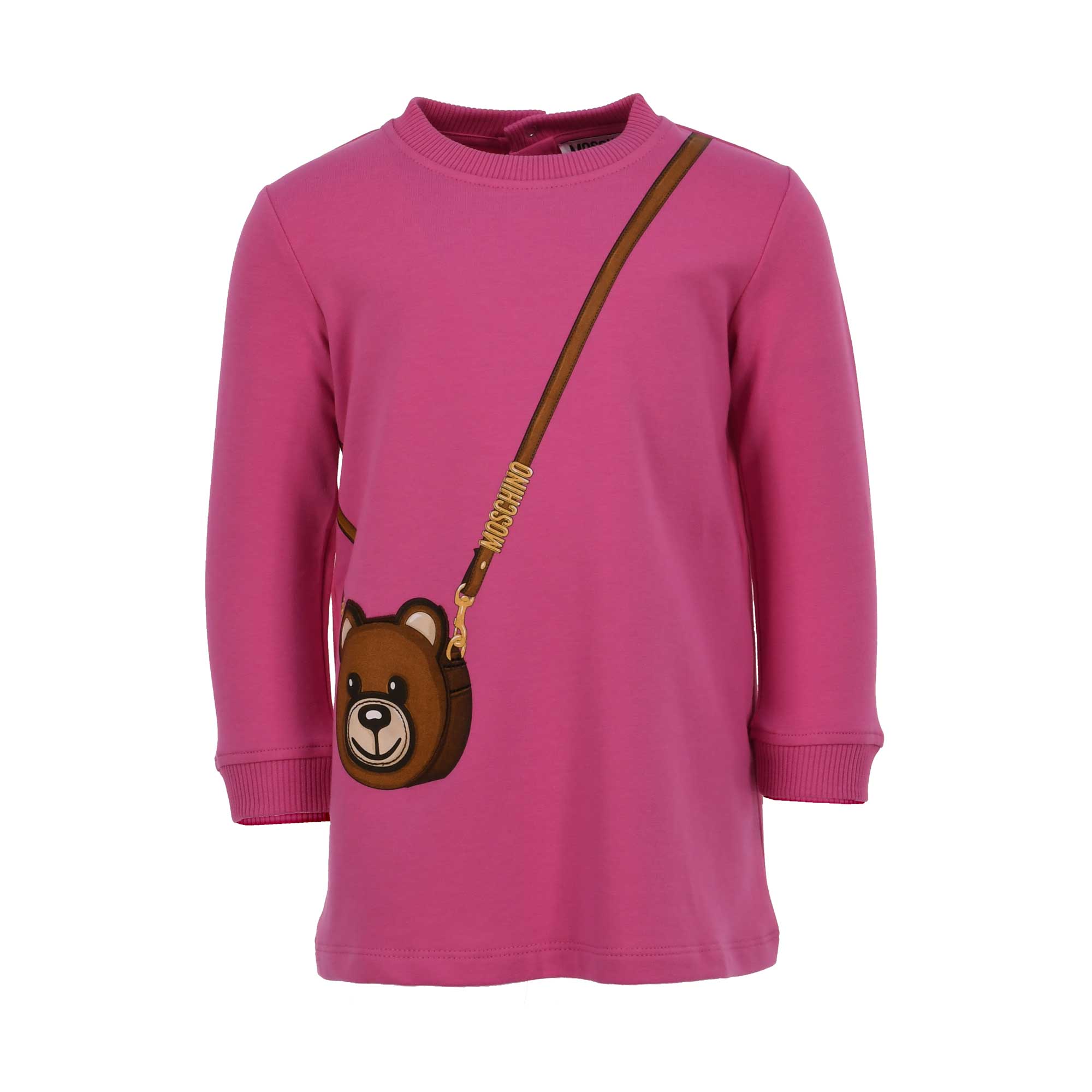 Moschino Kids Girl's Teddy Bear Logo Print Dress – Blue Salon