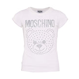 Moschino Kids Girl's White Short Sleeve T-Shirt