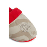 Roberto Cavalli Macro Zebrage Slippers - Rosso/Sabbia