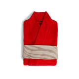 Roberto Cavalli Macro Zebrage Bathrobe Shawl - Rosso/Sabbia