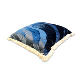 Roberto Cavalli Macro Zebra Monogram Cushion Blue 40X40 cm - Blue Salon