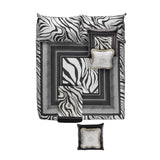 Roberto Cavalli Frame Zebrage Bedsheet Set And Comforter Grigio - 270X290+270X260 Cm