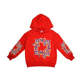MSGM Kids Logo Print Red Jogging Suit