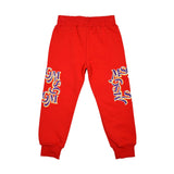 MSGM Kids Logo Print Red Jogging Suit